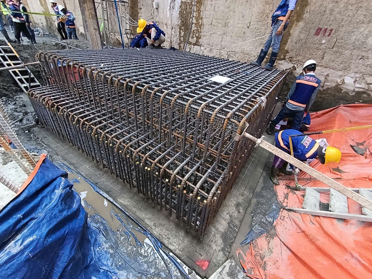 钢筋施工质量图像——岘港地标大厦项目